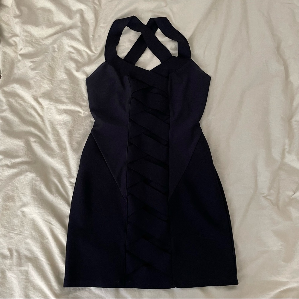 Black Bodycon Mini with Cutout